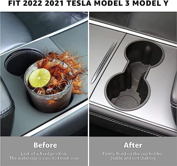 motrobe tesla model Y/3 center console cup holder insert