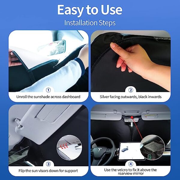 chirano tesla model Y/3 windshield sunshade