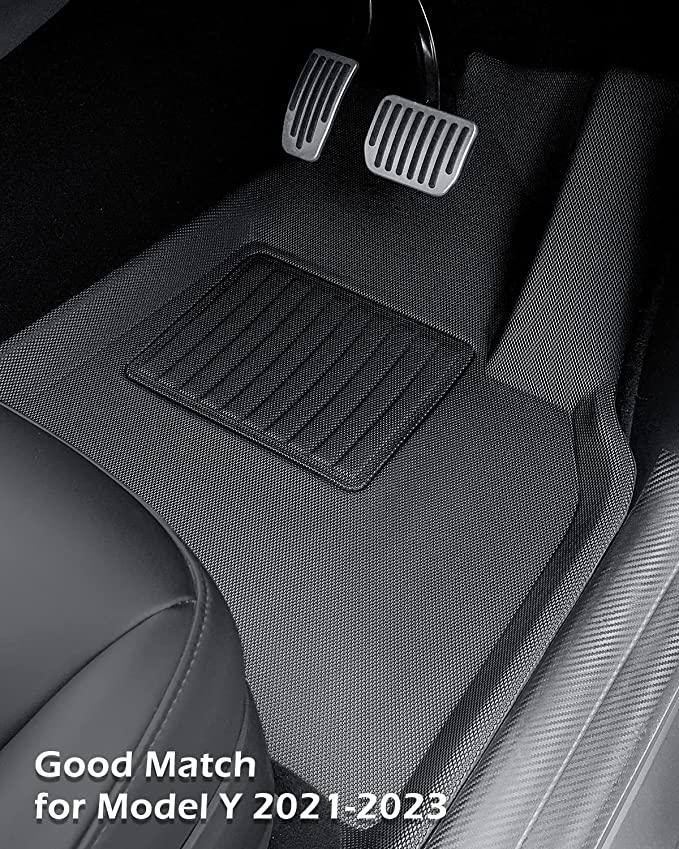 WeatherTech FloorLiner Tappetini Su Misura Per Tesla Model Y 2021-2023 - Nero HDPE