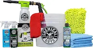 Chemical Guys HOL148 10-Piece Arsenal Builder Car Wash Kit with Foam Gun, Bucket, (4) Towels, Wash Mitt and (3)