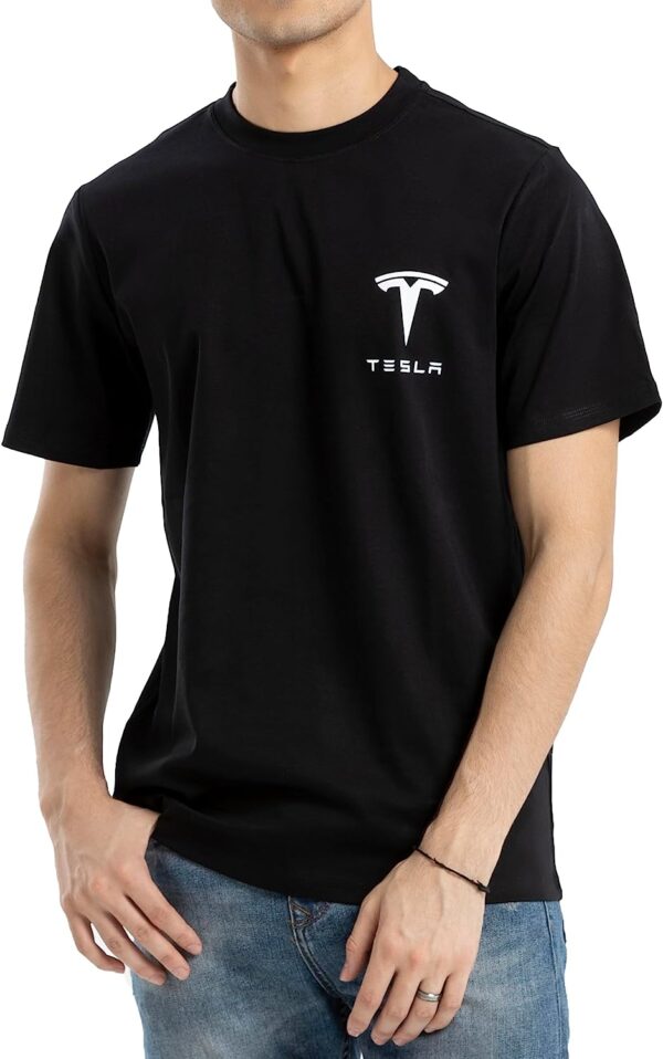 Tesla Shirts for Men and Women Short Sleeve Crew Neck Cotton T Shirts for Men- Tesla Logo Graphic Tees