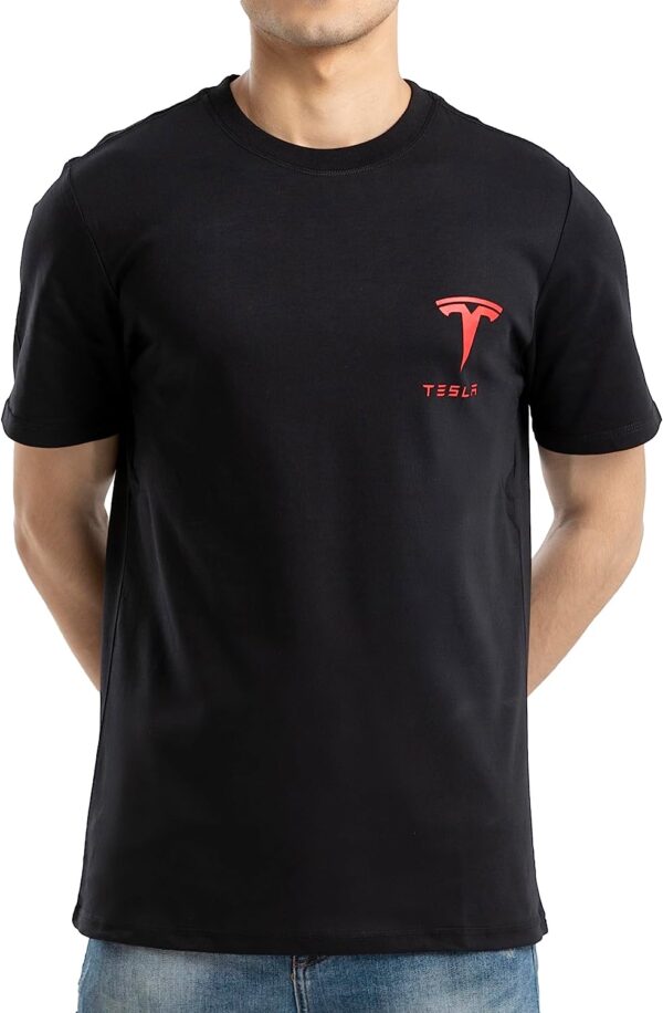 Tesla Shirts for Men and Women Short Sleeve Crew Neck Cotton T Shirts for Men- Tesla Logo Graphic Tees