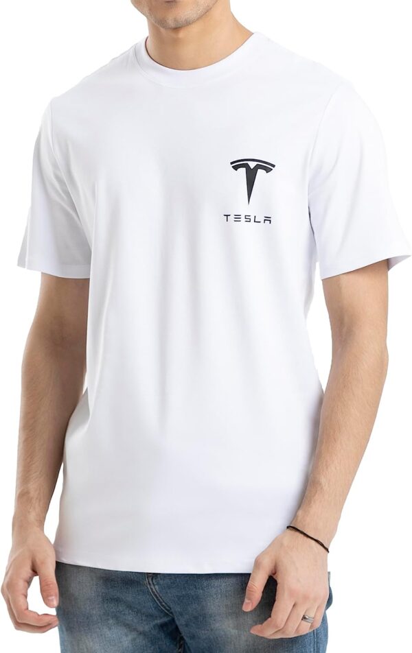 Tesla Shirts for Men and Women Short Sleeve Crew Neck Cotton T Shirts for Men- Tesla Logo Graphic Tees